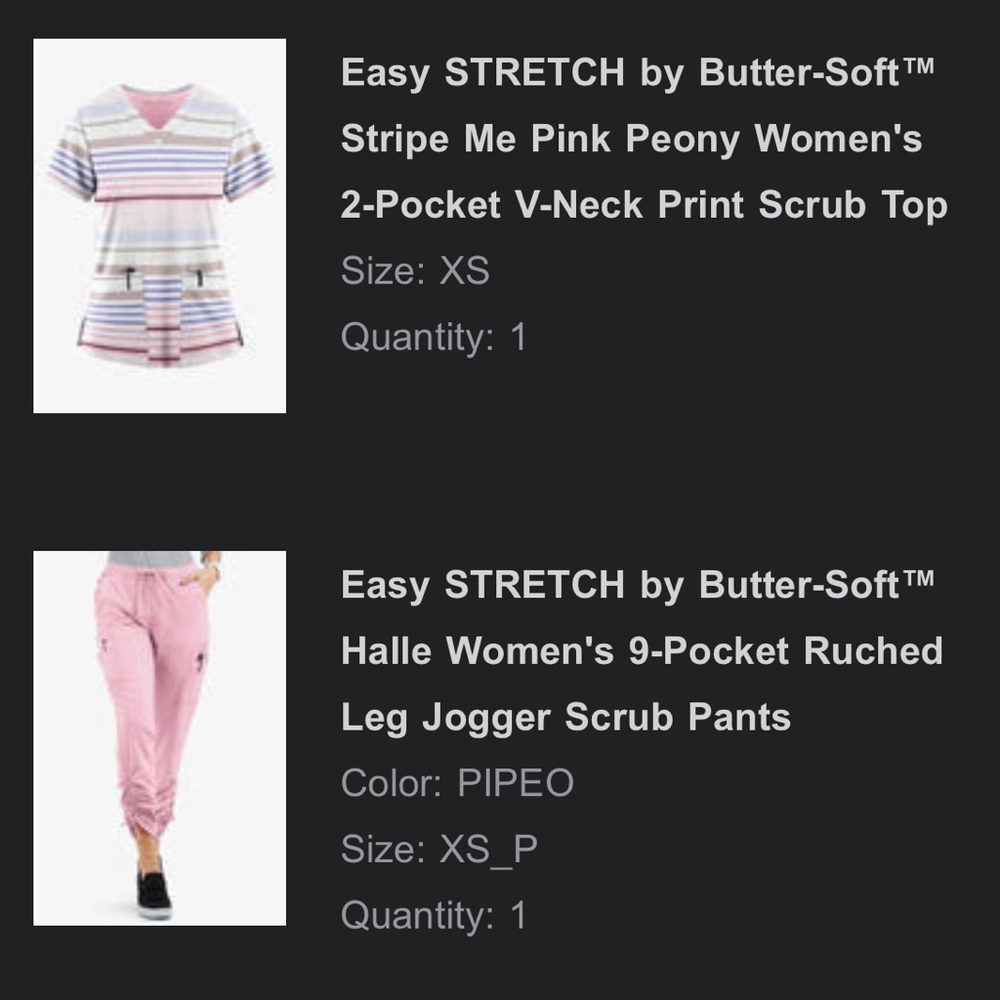 XS Top. XS petite bottoms.